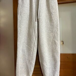 Gray Track Joggers with Drawstring Waist